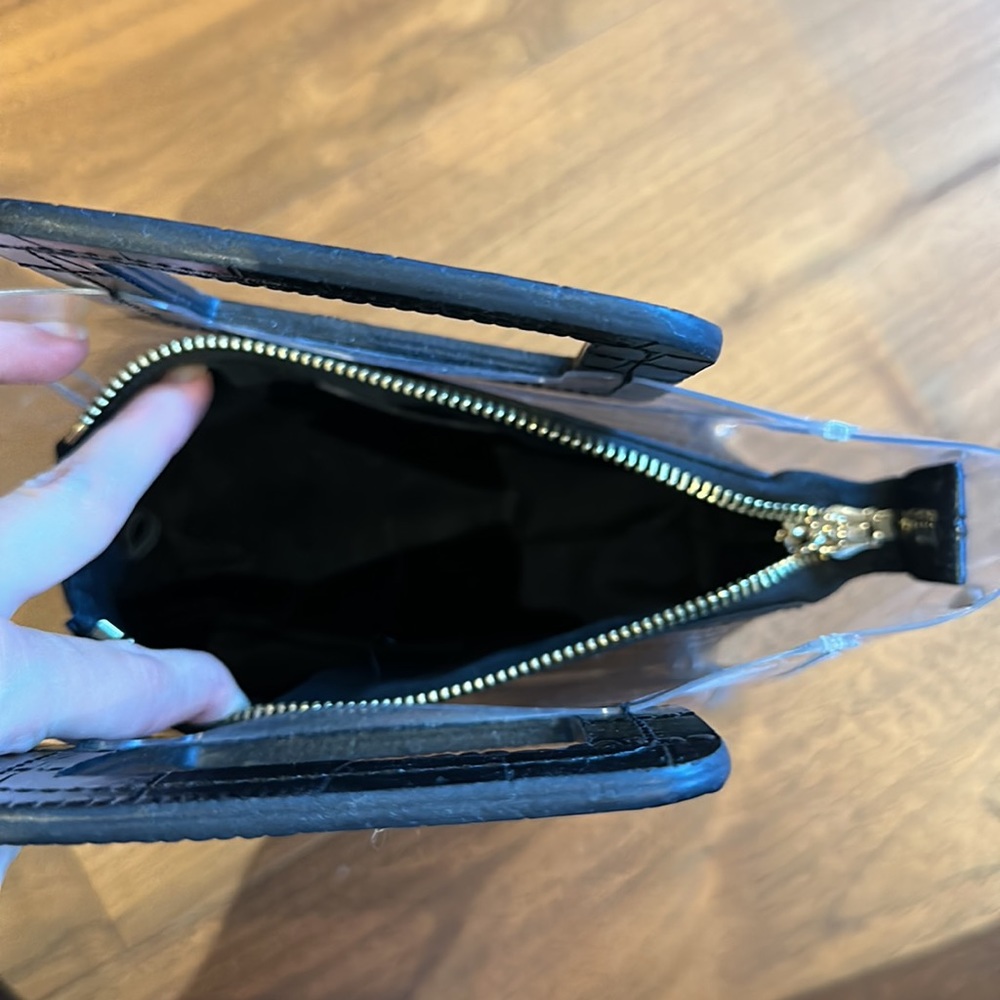 STAUD Black Croc-Embossed Clear Tote - Picture 4 of 4
